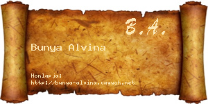 Bunya Alvina névjegykártya